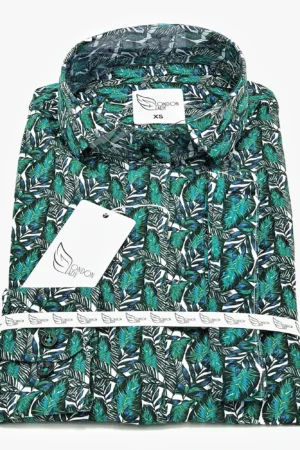 Koszula w zielone liście